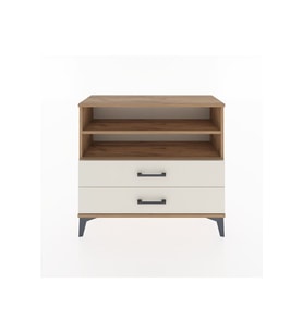 Arges Şifonyer 2 Raflı 2 Çekmeceli 88x30x80 Çam-Aytaşı