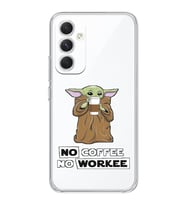 Samsung Galaxy A24 Uyumlu Yoda Coffee Tasarımlı Şeffaf Telefon Kılıfı