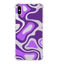 Apple iPhone XS Max Uyumlu Köşe Korumalı Antişok  Kapak Renkli Desen Tasarımlı Şeffaf Silikon Kılıf