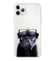 PrintiFy Apple  iPhone 11 Pro Max ile Uyumlu 1mm Slim Fit Köpek 3 050f Baskılı Şeffaf  Kılıf