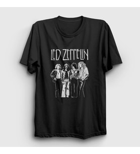 Presmono Unisex Siyah Band Led Zeppelin T-Shirt 95463tt
