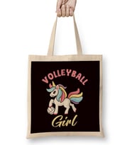 Volleyball Girl Unicorn Ball Sports Beach Volleyball Player Bez Çanta Uzun Saplı