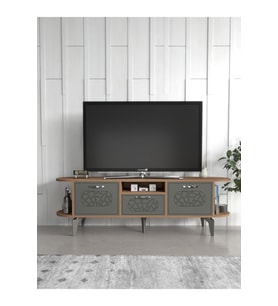 Tv Sehpası Mira Atlantik 5031 Gümüş 160 Cm 35 Cm 50 Cm