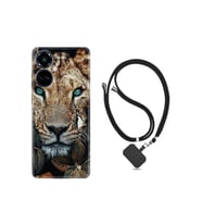 Camon 19 Pro Kılıf Ipli Boyun Askılı Desenli Silikon Flowers Leon 2 1342
