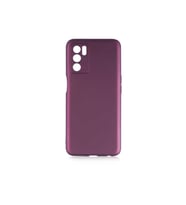 Oppo A16 Uyumlu Kılıf Zore Premier Silikon Kapak (Mürdüm)