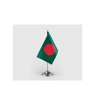 Bangladeş Devleti Tekli Saten Masa Bayrağı Seti