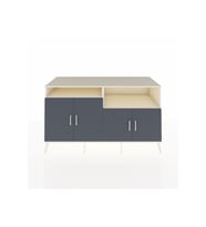 Kronos Konsol 4 Raflı 4 Kapaklı 176x59x99 Aytaşı-Antrasit/Aytaşı