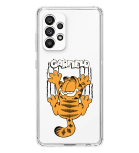 Samsung Galaxy A13 Uyumlu Garfield Desenli Şeffaf Telefon Kılıfı
