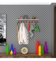 Kenzlife elbise askılığı karayemiş2 crd 26*076*12 vestiyer portmanto askı askılık 8 adet askı (Karışık)