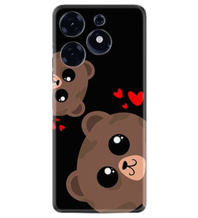 Tecno Spark 10 Pro Kılıf Silikon Desen Özel Seri Love Animals 1780