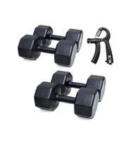 Ps Spor 2 Li Dambıl Set + Sayaçlı Ayarlanabilir El Yayı = 8 kg x 2 Adet 10 kg x 2 Adet