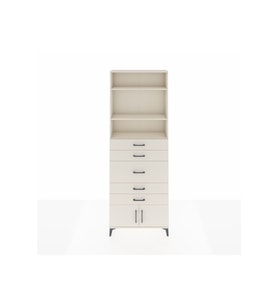 Arges Dolap 3 Raflı 5 Çekmeceli 2 Kapaklı 88x30x243 Aytaşı-Aytaşı