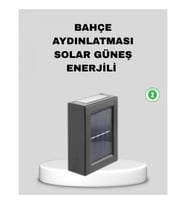 Mey İthalat® Solar Dış Mekan Aplik Su Geçirmez Dayanıklı LED Aydınlatmalı
