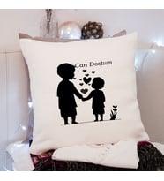 Kardeş ( Can Dostum ) Tasarımlı Yastık
