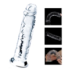 Esnek Ve Bükülebilir 18 Cm Şeffaf Görünümlü Ve Vajinal Kullanılabilir Jel Dildo
