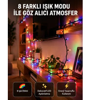 Dekoratif Peri Led 5 M 50 Ampullü Şeffaf Kablo Aydınlatma Yeni Nesil