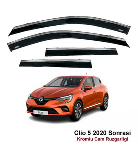 Renault Clio 5 Kromlu Cam Rüzgarlığı Niken 2020 Sonrası