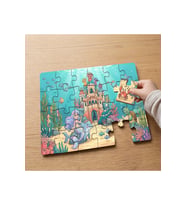 Sualtı Şehri Tasarımlı 24 Parça Ahşap Çocuk Puzzle