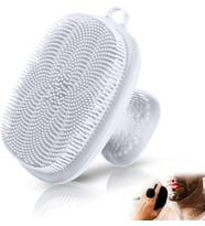 Silikon Yüz Temizleyici, Kadınlar ve Erkekler için Yüz Temizleme Peeling Fırçası, Manuel Yüz Temizleme Fırçası, Yüz Yıkama Fırçası, Temizleme ve Peeling için Eksfoliyatör Yüz Masajı (Beyaz)