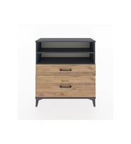 Arges Şifonyer 2 Raflı 2 Çekmeceli 88x30x96 Antrasit-Çam