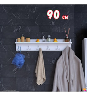 Modilayn KEDİ Serisi (86,4x18 cm) 18 Kancalı Banyo Askısı - 6'lı Set  Ekstra Düzen ve Yer Tasarrufu