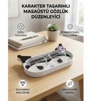 Karakter Figür Tasarımlı Gözlük Tutucu ve Çok Amaçlı Organizer