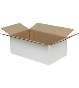 25x15x10cm Tek Oluklu Koli - Beyaz