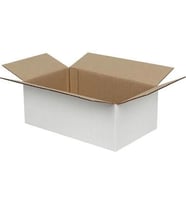 25x15x10cm Tek Oluklu Koli - Beyaz