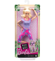 Barbie Sonsuz Hareket Bebeği Mor Renkli Spor Kıyafeti İle Sarışın Uzun Saçlı Bebek GXF04