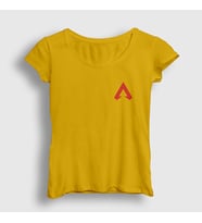 Presmono Kadın Sarı Side Logo Apex Legends T-Shirt 232338tt (Sarı)
