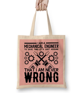 I Am A Mechanical Engineer 01 Bez Çanta Uzun Saplı