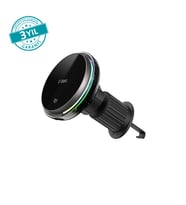 ttec AirCharger Drive Pro 2 Qi2.2/MagSafe Özellikli 25W iPhone/Android Soğutuculu Kablosuz Hızlı Şarj Özellikli Araç İçi Telefon Tutucu (Siyah)
