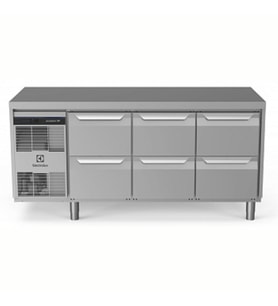 Electrolux Professional Soğutmalı Tezgah, "heavy Duty", Aısı304, - 2°/+10°c, Dijital, Tropikal - 440 Lt, 6x½ Çekmeceli EH3HBBBB