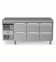 Electrolux Professional Soğutmalı Tezgah, "heavy Duty", Aısı304, - 2°/+10°c, Dijital, Tropikal - 440 Lt, 6x½ Çekmeceli EH3HBBBB
