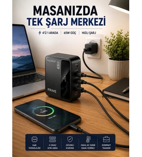 4 Cihazı Aynı Anda Destekleyen Şarj İstasyonu