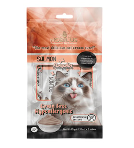 Nobilus Somon Balıklı Kedi Krema Ödül Maması 5 x 15 gr
