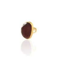 Kadir Jewellery 22 Ayar Altın Kaplama Kadın Fosil Taşlı Yüzük