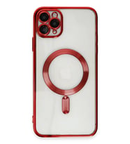 Newface Apple iPhone 11 Pro Max Kılıf Kross Magneticsafe Kapak - Kırmızı
