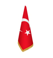 Türk Makam Bayrağı 100x150 cm Saçaklı
