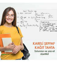 Kareli Şeffaf 100x120cm Sihirli Tahta Akıllı Kağıt Tahta + kalem
