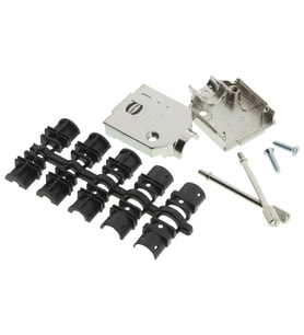 Harting 09670090343 D-Sub 9 Pin Metal Kılıf Kapak 180° Üst Girişli Konnektör Koruma Gövdesi