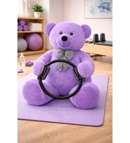 130 cm Dev Büyük Peluş Ayı – Sevimli Tasarım Büyük Peluş Oyuncak (Mor)