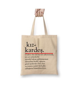 Kız Kardeş Beyaz Bez Çanta Uzun Saplı Alışveriş Çantası Plaj Çantası