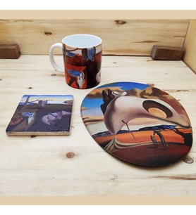 Salvador Dali Set 1 - Kupa-Mousepad-Traverten Bardak Altlığı