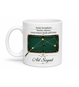 Bilardo Kesme Vuruş Bant Ustası Geometri Oyunu Kupa Bardak Hediye