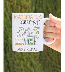matematik öğretmeni özel tasarım kupa bardak