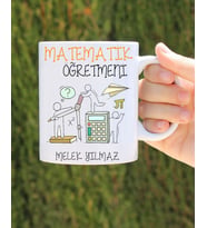 matematik öğretmeni özel tasarım kupa bardak