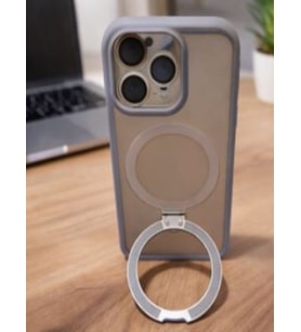 Mmc Trend İphone 15 PRO Lensli Telefon Kılıfı (Gri)