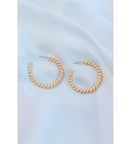 Burgu Halka Gold Küpe