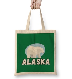 Alaska State American Bez Çanta Uzun Saplı